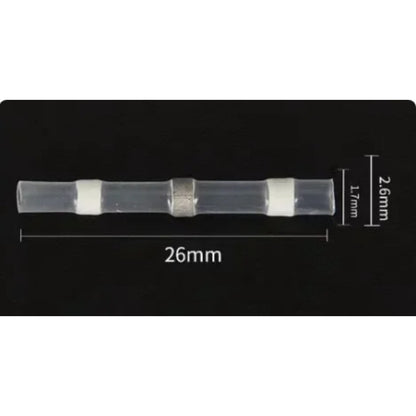 10X CONECTOR TERMOENCOGIBLE TERMORETRACTIL 1.7 X 2.6 X 26 MM