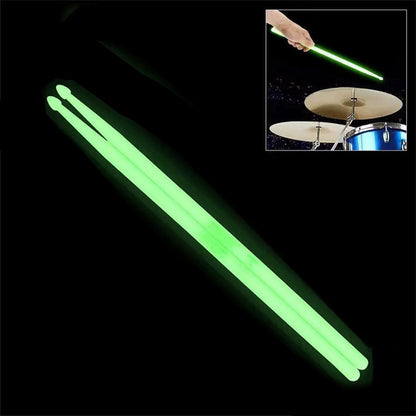 BAQUETAS 5A FLUORESCENTES VERDE BATERÍA PERCUSIÓN LIVE VIDEO VERDE LIMA 5A