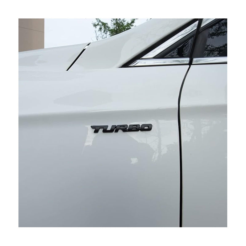 EMBLEMA TURBO METAL 3D ADHESIVO VEHÍCULO INSIGNIA LUJO CARRO