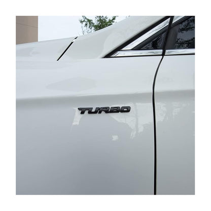 EMBLEMA TURBO METAL 3D ADHESIVO VEHÍCULO INSIGNIA LUJO CARRO