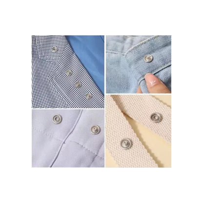 10X BOTONES PRESIÓN METÁLICOS 95MM ROPA JEAN BEBÉ MANUALIDAD PLATEADO BOTONES PRESION METAL