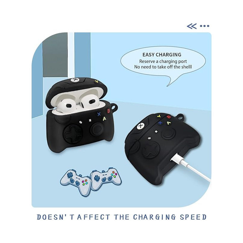 ESTUCHE AUDIFONOS AIRPODS 3 GEN TIPO CONTROL XBOX CLÁSICO MIXTO