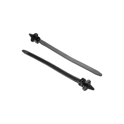 5X PIN CLIP PLÁSTICO REMACHE ABRAZADERA AJUSTE CARRO CABLES NEGRO