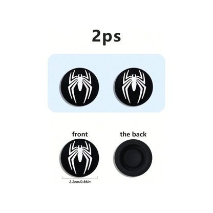 2X PROTECTOR SILICONA JOYSTICK SPIDERMAN LOGO 2011 NEGRO NEGRO