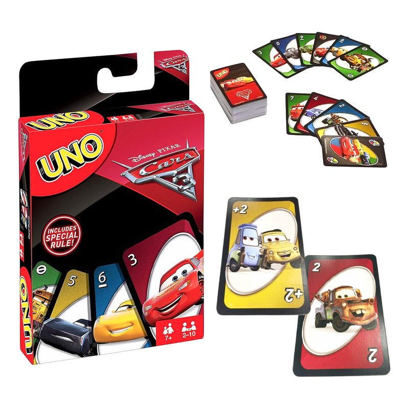 JUEGO CARTAS UNO VERSIÓN LIMITADA CARS MESA DIVERSIÓN