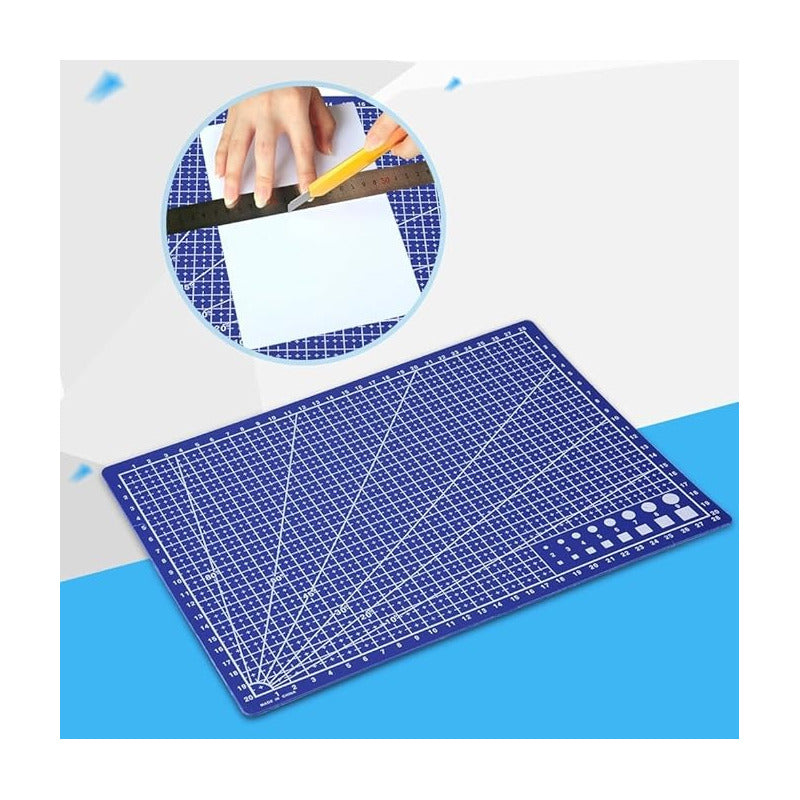 A3 TAPETE CORTE PAPEL MANUALIDADES BISUTERÍA ALFOMBRILLA AZUL MARINO