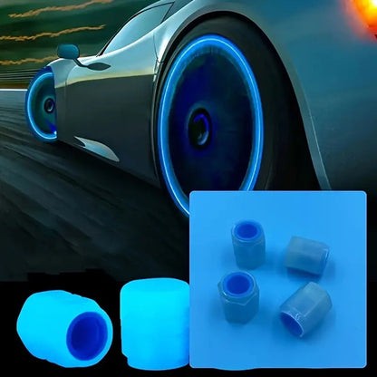 JUEGO TAPA FLOURESCENTE AZUL VÁLVULA AIRE NEUMÁTICO LLANTA