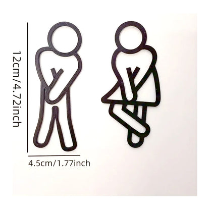 2 SEÑAL BAÑO DAMAS CABALLEROS RESTAURANTE BAR CAFETERÍA NEGRO