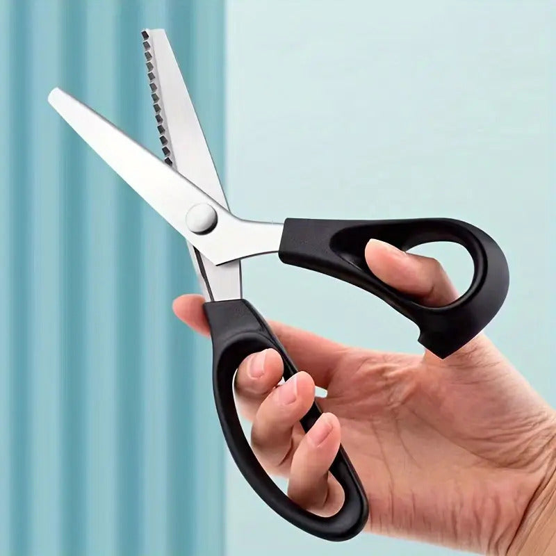 TIJERAS SASTRERÍA MODISTERÍA MARROQUINERÍA BISUTERÍA ZIGZAG NEGRO