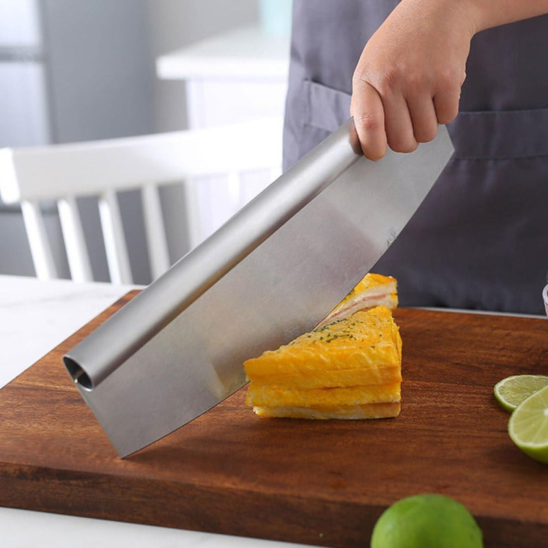 CORTADOR PIZZA MASA PROFESIONAL CUCHILLA PLATEADO