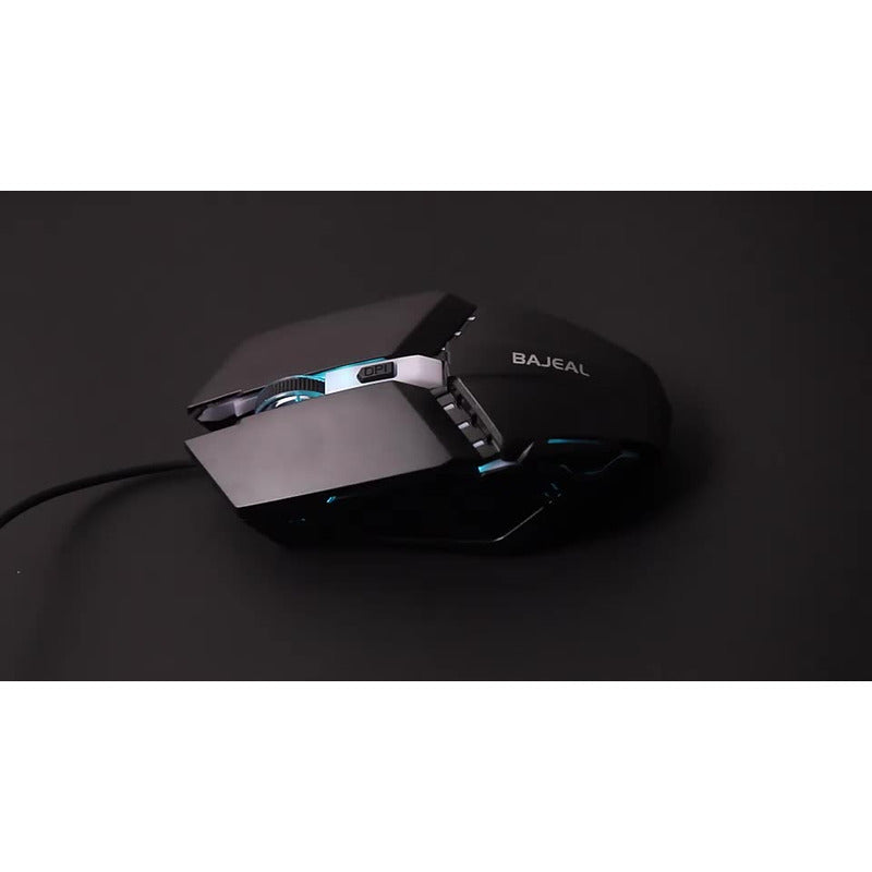 MOUSE GAMER USB ÓPTICO LED RGB MULTICOLOR BOTÓN DPI 800-1600 NEGRO RGB