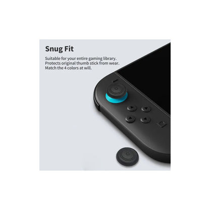 2X PROTECTOR SILICONA JOYSTICK MANDO CONTROL JOY-CON NEGRO NEGRO