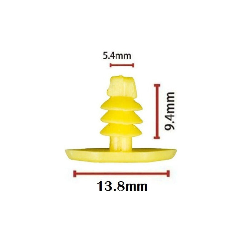 10X PIN CLIP REMACHE PLASTICO TAPICERIA PUERTA PANEL CARRO