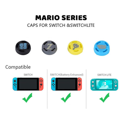4X SET CAUCHOS CUBIERTAS GOMAS PARA JOY-CON SWITCH ZELDA MIXTO