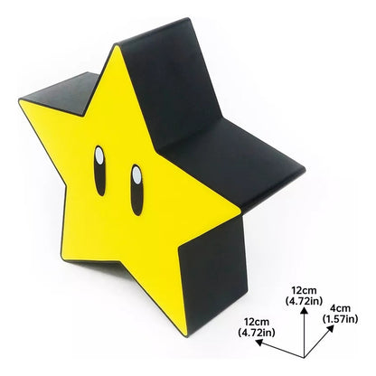 LÁMPARA USB RECARGABLE SUPER STAR MARIO BROS SONIDO JUEGO NEGRO AMARILLO 5V