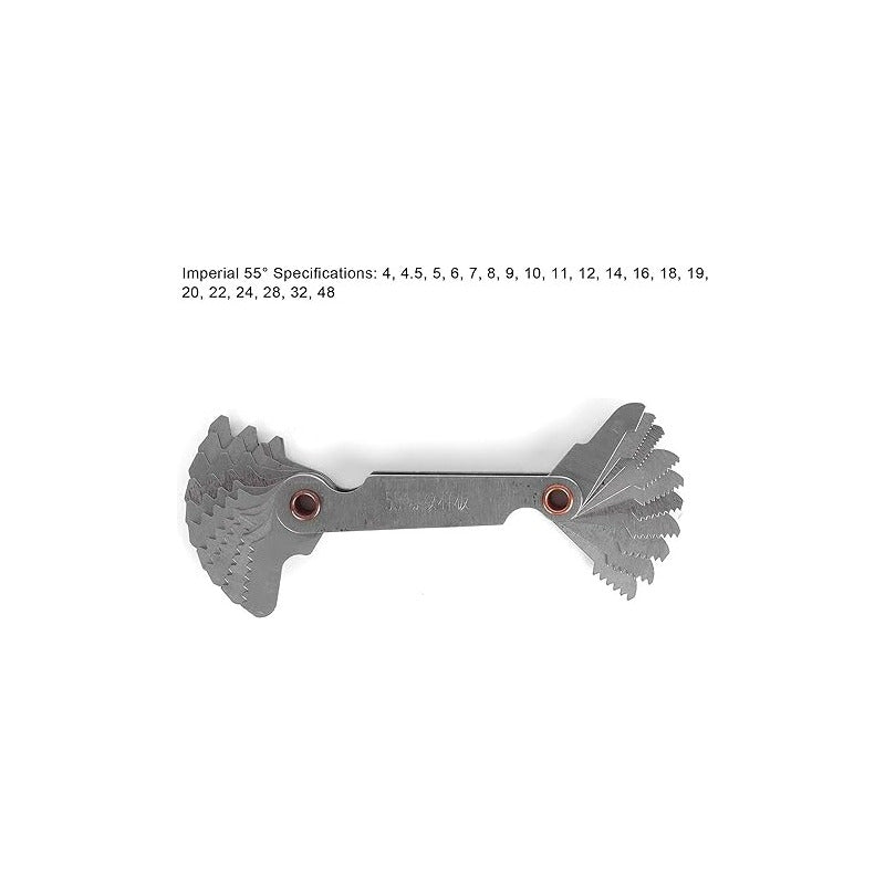 MEDIDOR CALIBRADOR ROSCA TORNILLO TORNO 20 CUCHILLAS 55°