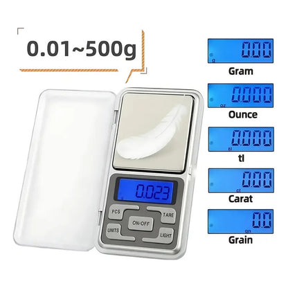BÁSCULA DIGITAL ALTA PRECISIÓN 0.01G-500G JOYERÍA CRAFTING