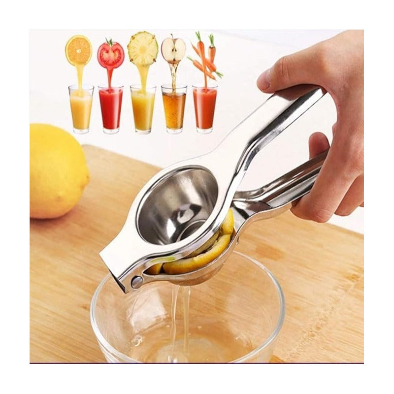 EXPRIMIDOR CÍTRICOS ACERO INOXIDABLE ANTIDESLIZANTE COCINA PLATEADO