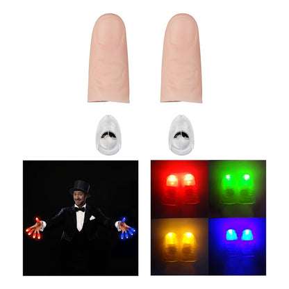 2X DEDOS LUZ LED MAGIA ILUSIONISMO DISFRAZ JUEGO FIESTAS