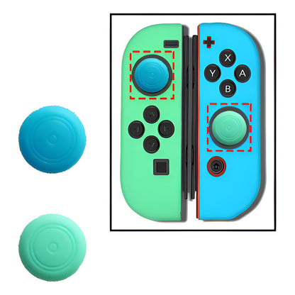 2X PROTECTOR SILICONA JOYSTICK MANDO CONTROL J-CON AZUL ROJO AZUL / VERDE PASTEL