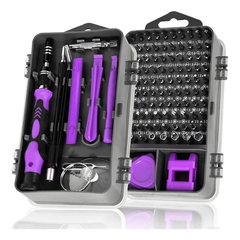 JUEGO SET DESTORNILLADORES 115 EN 1 MAGNÉTICO MULTIFUNCIONAL