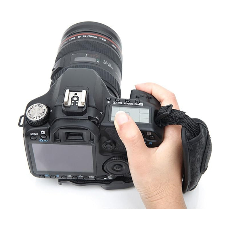 CORREA MANO AJUSTABLE CAMARA DSLR NIKON CANON SONY NEGRO CORREA MANO