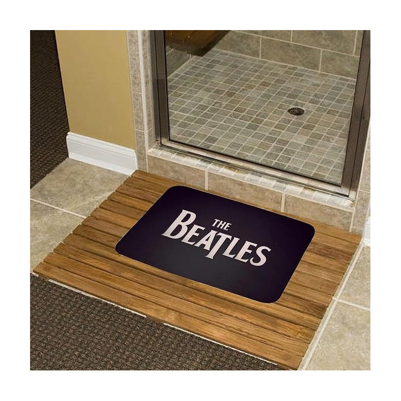 TAPETE HOGAR COCINA ENTRADA CASA ALCOBA LOGO BEATLES 40X60 60 CM 40 CM THE BEATLES BLANCO/NEGRO
