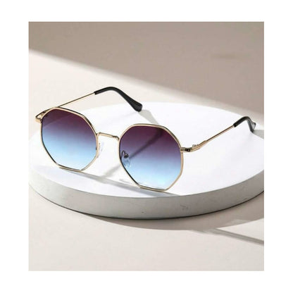 GAFAS SOL POLICARBONATO POLARIZADO REDONDAS FASHION ESTILO REDONDO VIOLETA AZUL DORADO OSCURO DORADO OSCURO