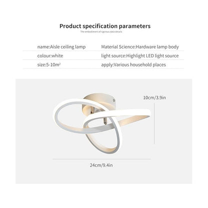 LAMPARA TECHO LUZ LED TIPO TREBOL 25W MARCO BLANCO SALA 110/220V BLANCO