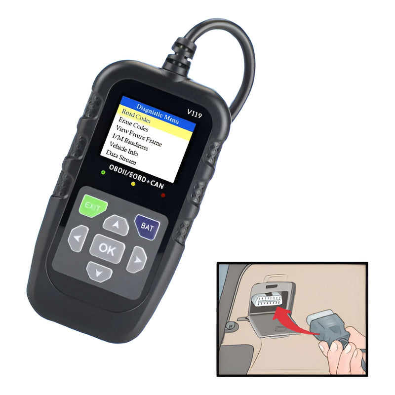 ESCÁNER OBD2 AUTO VEHÍCULO LECTOR CÓDIGOS MOTOR DIAGNÓSTICO