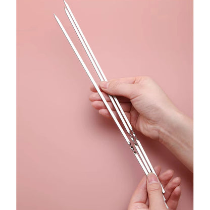 5X PINCHOS BROCHETAS BBQ ASADO ACERO INOXIDABLE CARNE