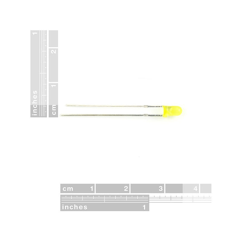10X LUZ LED DIODO 3MM AMARILLO 20MA 1.9-2.1V 3000-4000MCD 1.9-2.1 AMARILLO