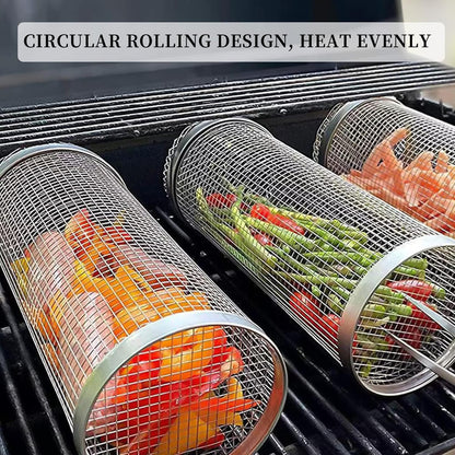 CANASTA REJILLA PARRILLA ASADO BBQ MULTIFUNCIONAL ACERO INOX