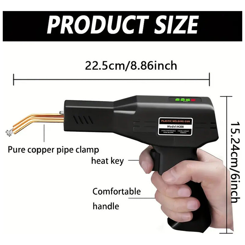 PISTOLA MÁQUINA SOLDAR PLÁSTICO SOLDADOR NEGRO RESTAURACIÓN NEGRO 110V