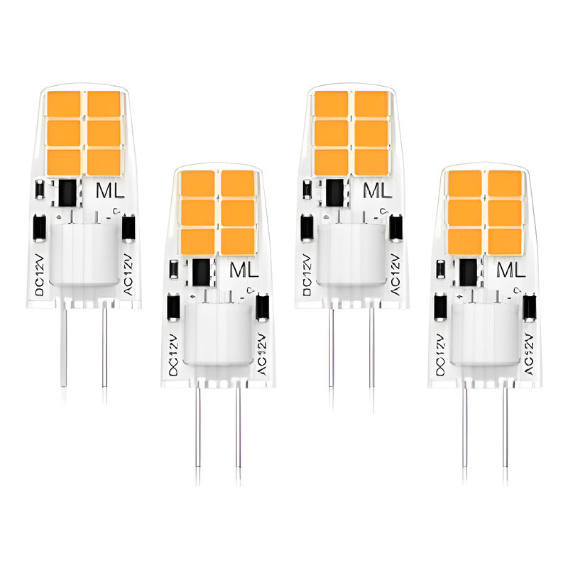 4X BOMBILLA LED G4 BASE BI-PIN 12V/110V 2835SMD 2700K CALIDA 110V CÁLIDA