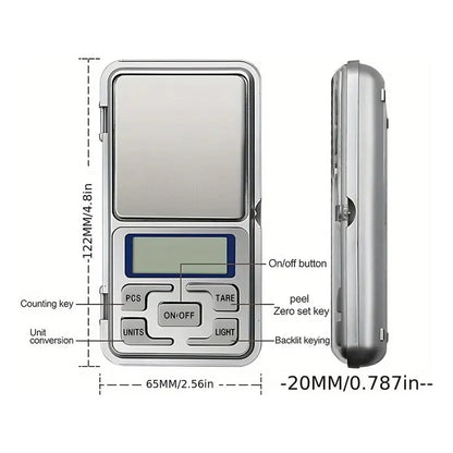 BÁSCULA DIGITAL ALTA PRECISIÓN 0.01G-500G JOYERÍA CRAFTING