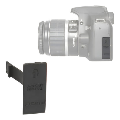 TAPA COBERTOR GOMA CAUCHO GUARDAPOLVO CONEXIONES CANON 500D NEGRO