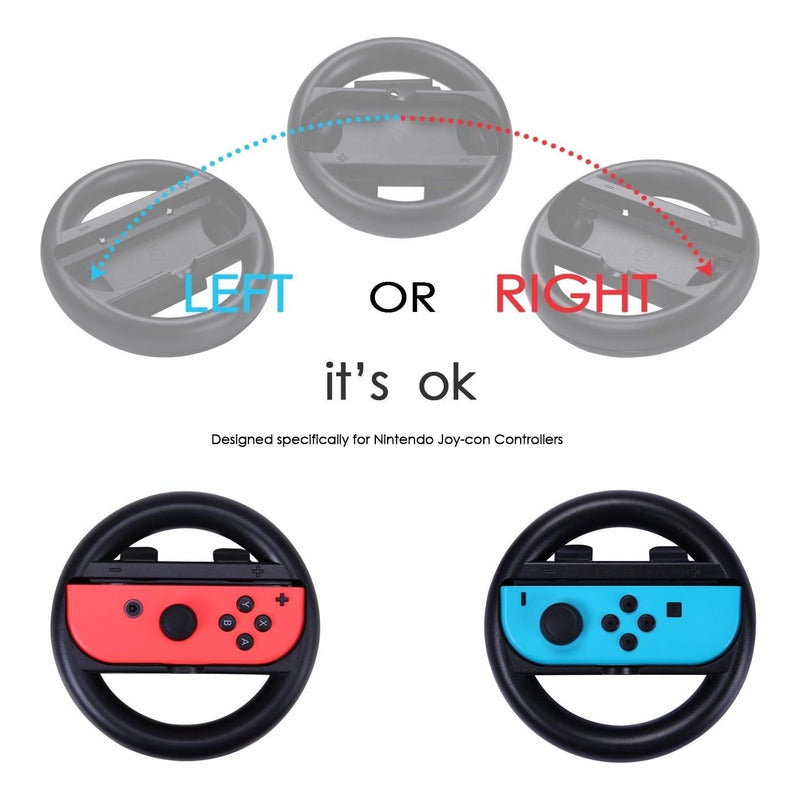 VOLANTES COMPATIBLE JOY-CON NINTENDO SWITCH & OLED NEGRO