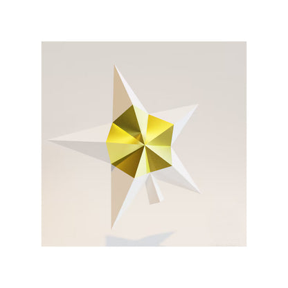 ESTRELLA ARBOL NAVIDAD PAPERCRAFT TOPPER ADORNO ECO PDF DIY AMARILLO