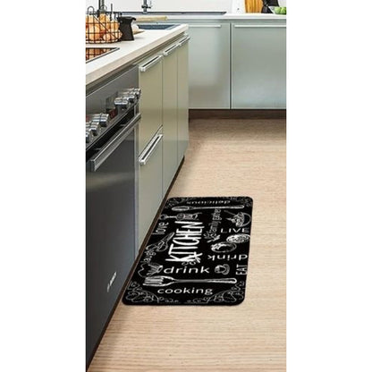 TAPETE COCINA CAFETERIA RESTAURANTE KITCHEN 60X40CM 1.2 M 40 CM MODERNO NEGRO