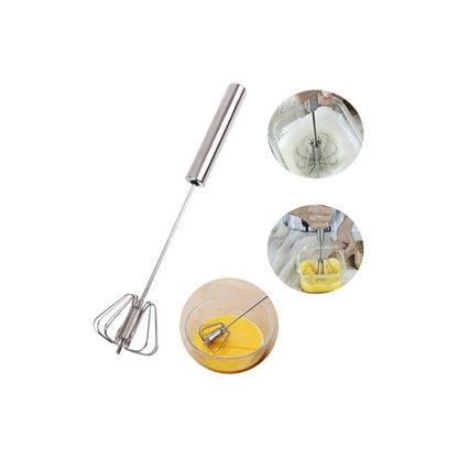 BATIDOR MOLINILLO ACERO INOXIDABLE PUSH AUTOMÁTICO MANUAL PLATEADO