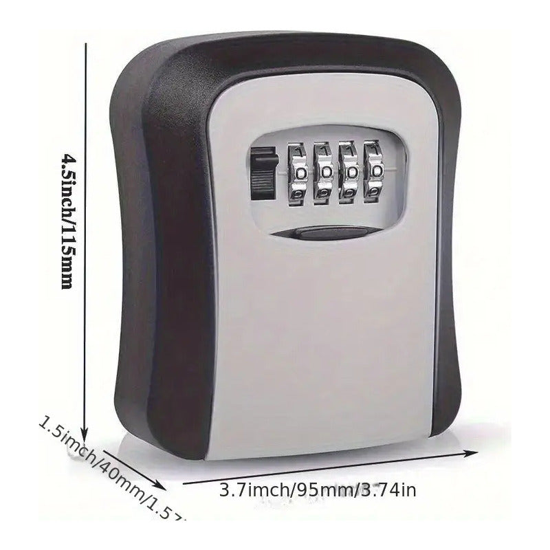 PORTA LLAVES CANDADO CLAVE SEGURIDAD PARED EMPRESAS NEGRO