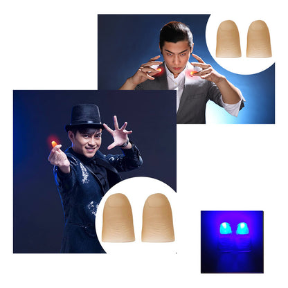 2X DEDOS LUZ LED MAGIA ILUSIONISMO DISFRAZ JUEGO FIESTAS