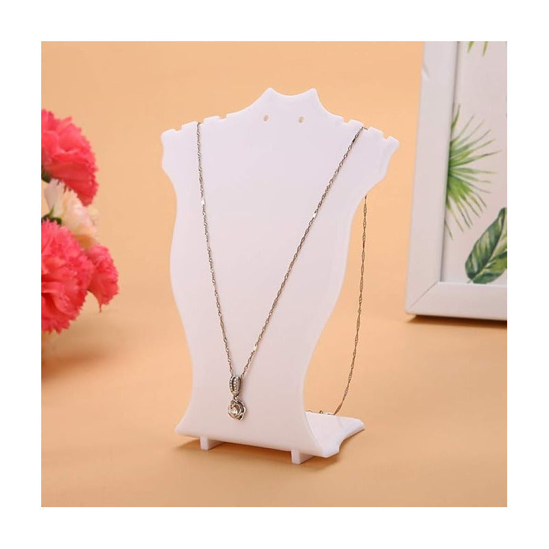 EXHIBIDOR JOYAS COLLAR ARETES PENDIENTES JOYERIA SOPORTE BLANCO
