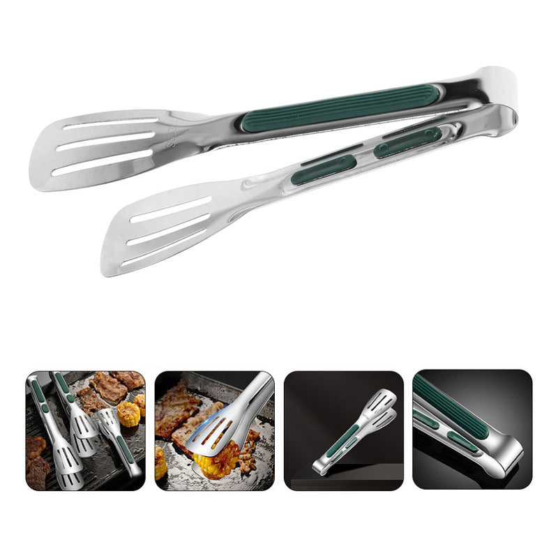 PINZA ACERO INOXIDABLE MULTIUSOS COCINA 23CMS RESTAURANTE PLATEADO