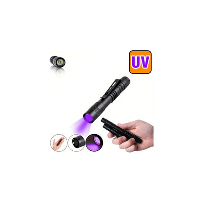 KIT ESFERO + LÁMPARA UV BOLSILLO MENSAJE SECRETO MULTIUSOS NEGRO