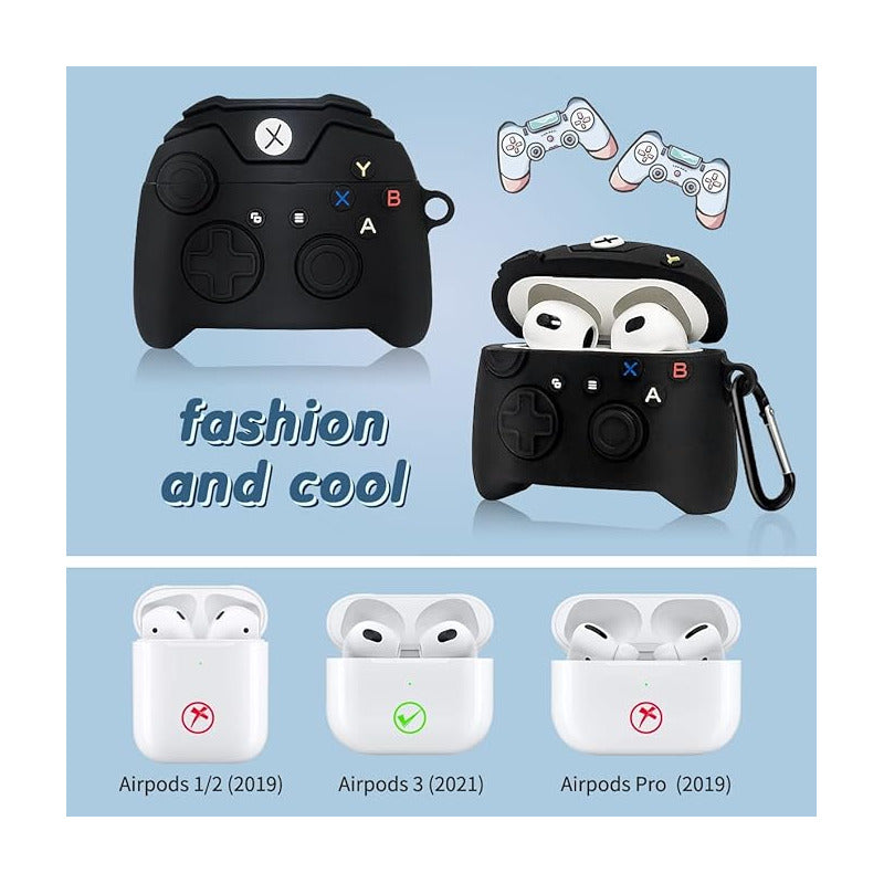 ESTUCHE AUDIFONOS AIRPODS 3 GEN TIPO CONTROL XBOX CLÁSICO MIXTO
