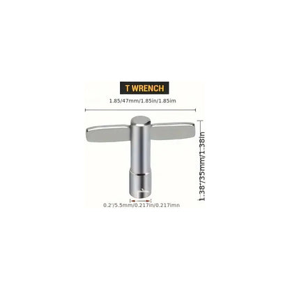 LLAVE AFINACIÓN UNIVERSAL BATERÍA ACÚSTICA REDOBLANTE CAJA PLATEADO