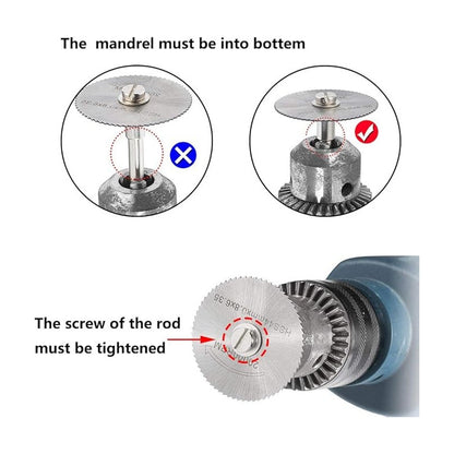 KIT 6 CUCHILLAS SIERRA CIRCULAR TALADRO MOTOTOOL AMOLADORA PLATEADO