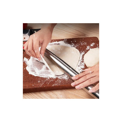 RODILLO ACERO INOXIDABLE 25CMS LIGERO PASTELERÍA PANADERÍA PLATEADO